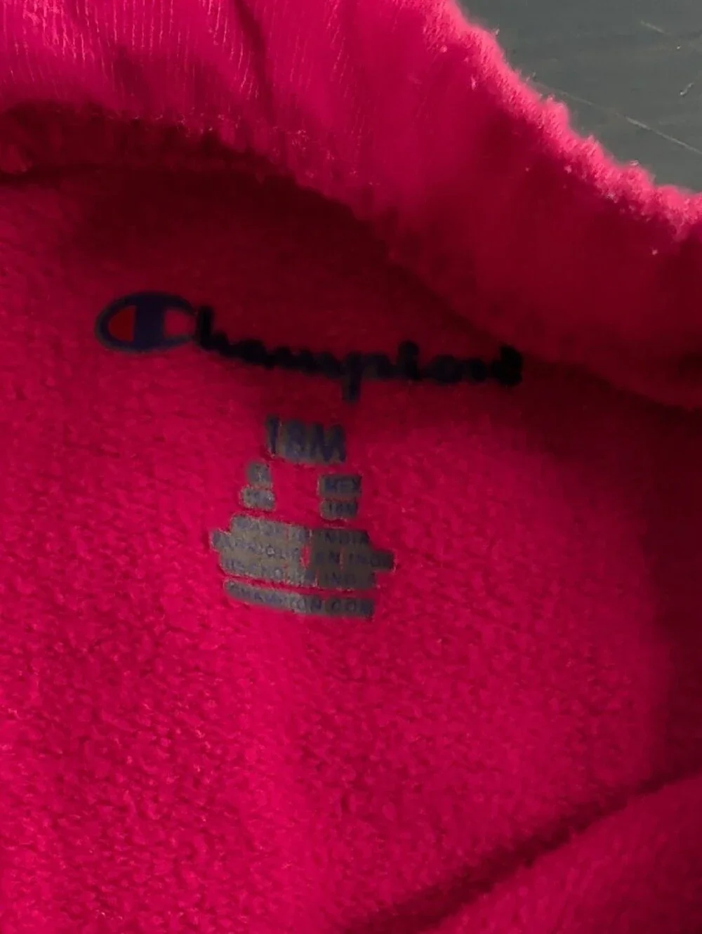 Baby Champion Pink Logo Crewneck Sweatsuit